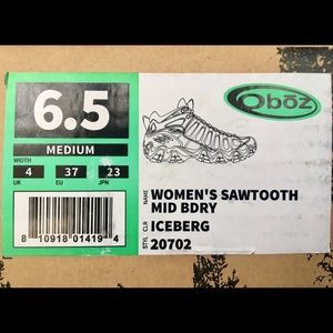 NEW Oboz Women’s Sawtooth Mid BDry 6.5